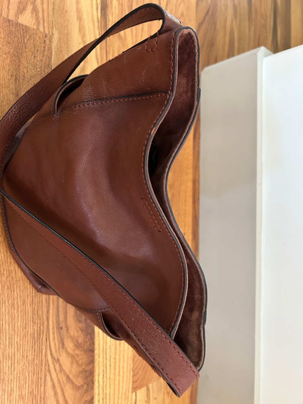 Frye Brown Leather Hobo Shoulder Bag - Picture 5 of 14